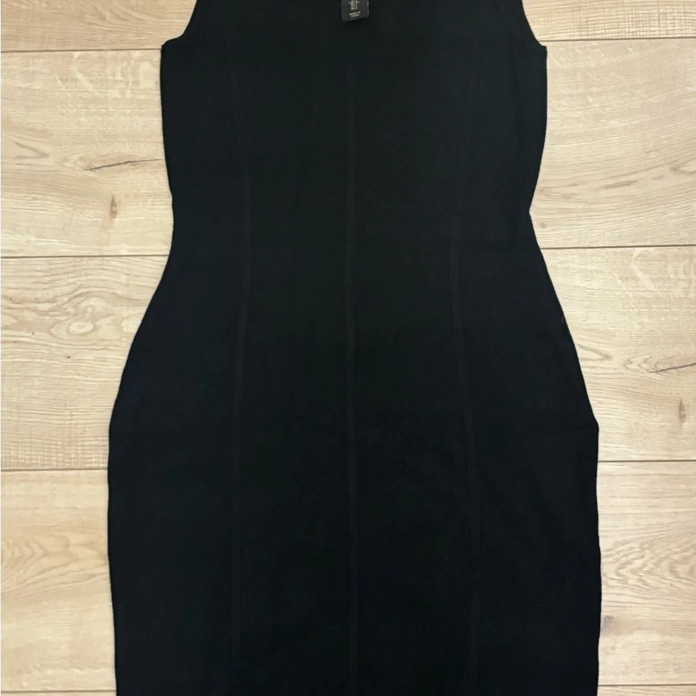 Black Sleeveless Bodycon Dress House of Harlow 1960 Luxe Essentials Size Large - Picture 9 of 10